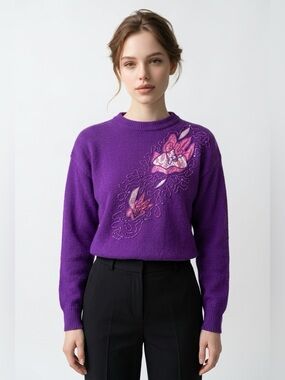 80s appliqué sweater